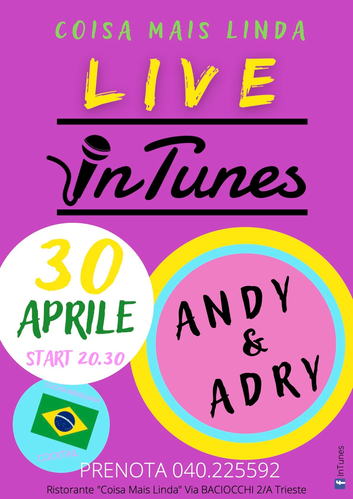InTunes Live al COISA MAIS LINDA a Trieste