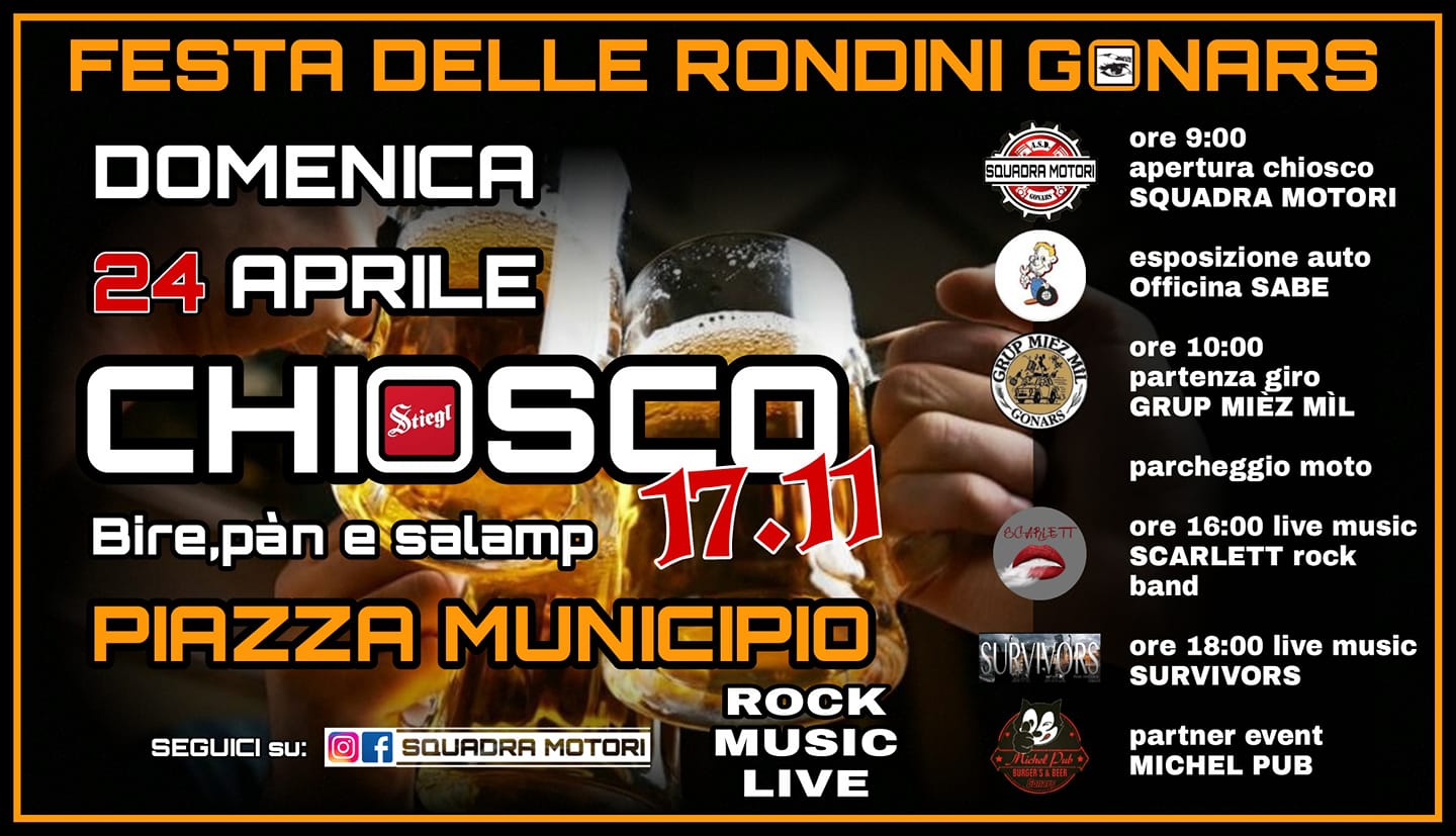 CHIOSCO 17.11 alla Festa delle Rondini 2022 CHIOSCO 17.11 alla Festa delle Rondini 2022
