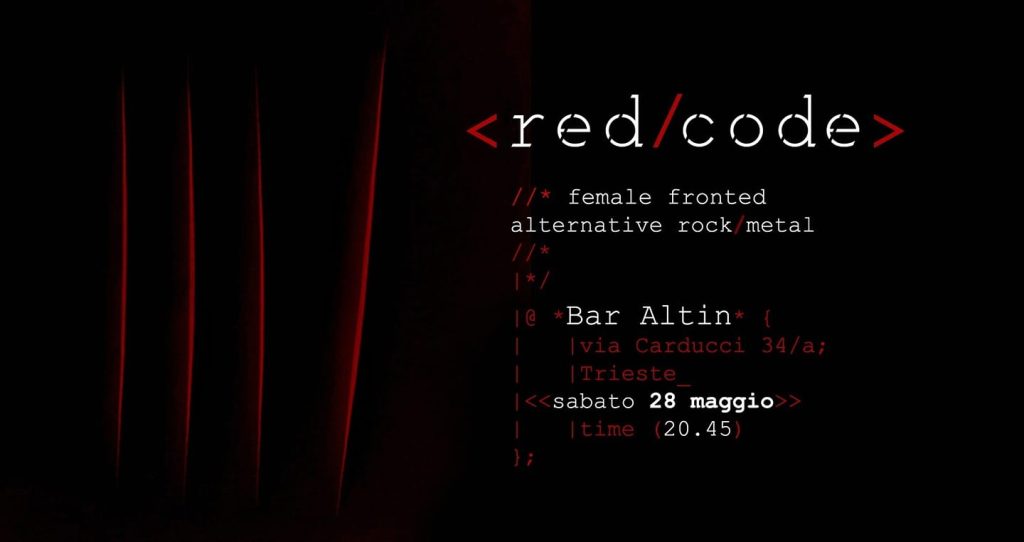 RED CODE ultimo live al BAR ALTIN