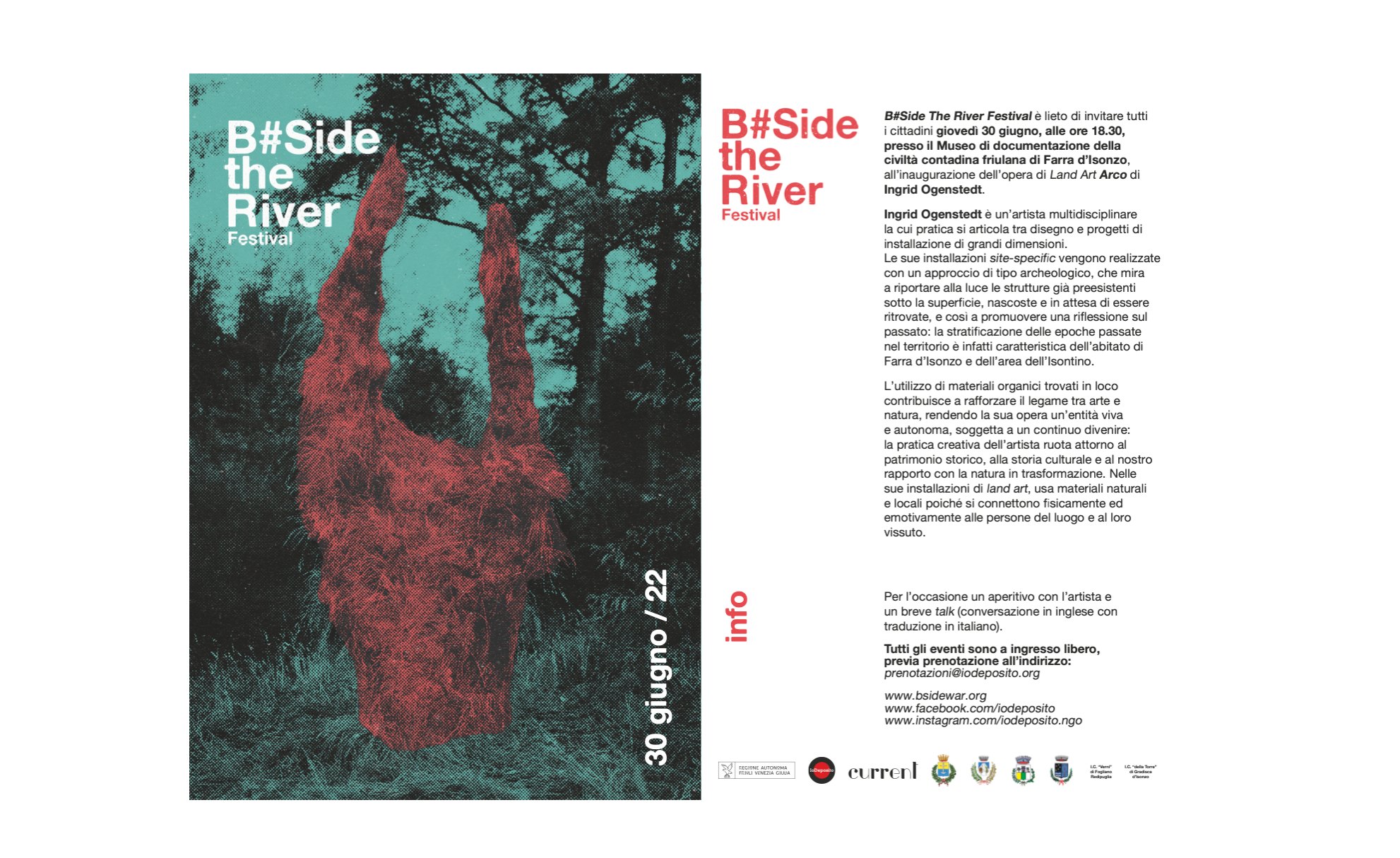 B#Side the River Inaugurazione Arco, Land Art di Ingrid Ogenstedt