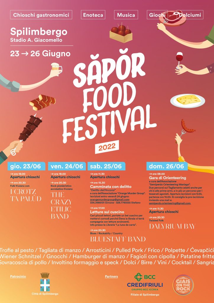 Săpŏr Food Festival 2022 - Spilimbergo - Programma