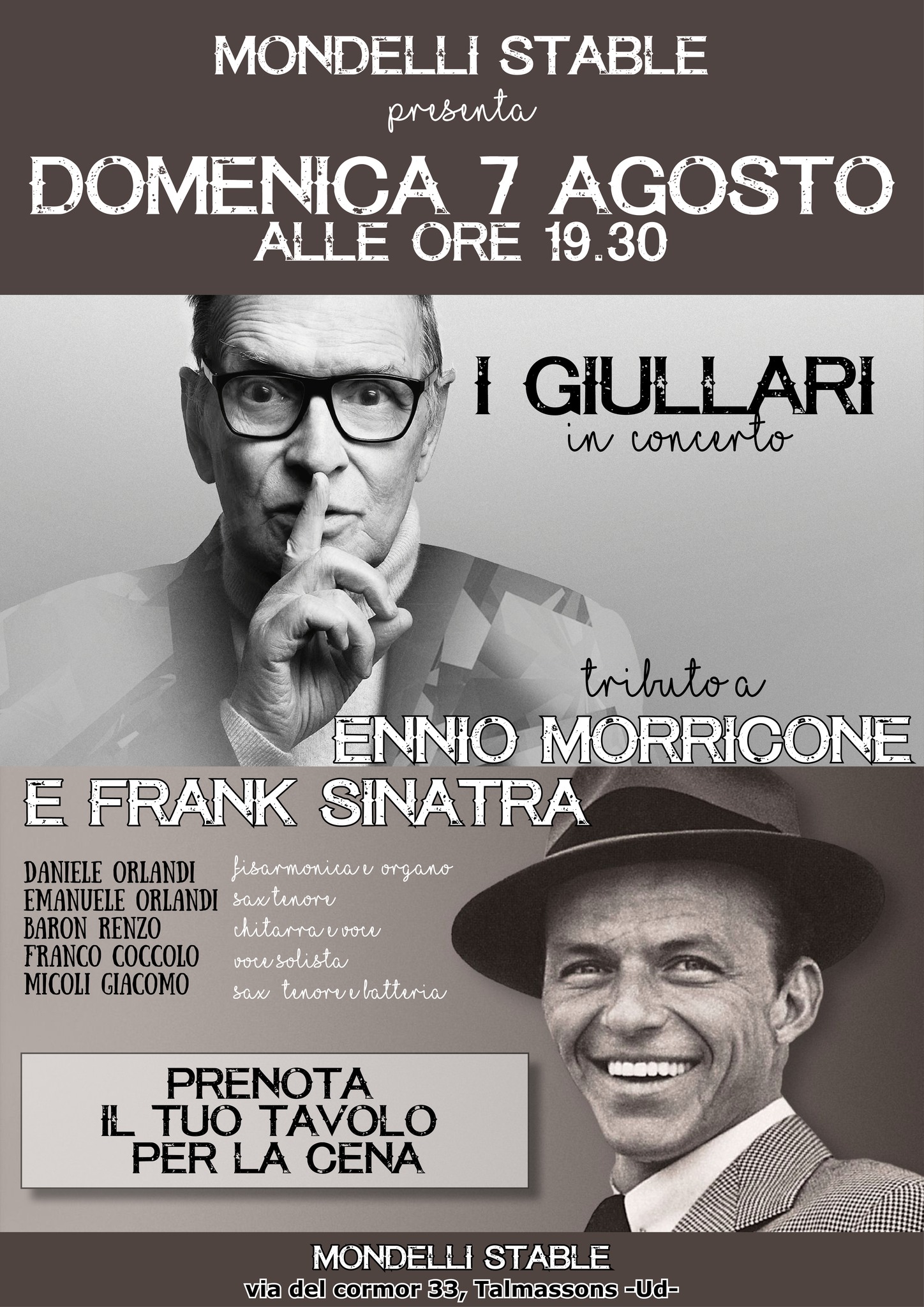 TRIBUTO A ENNIO MORRICONE E FRANK SINATRA
