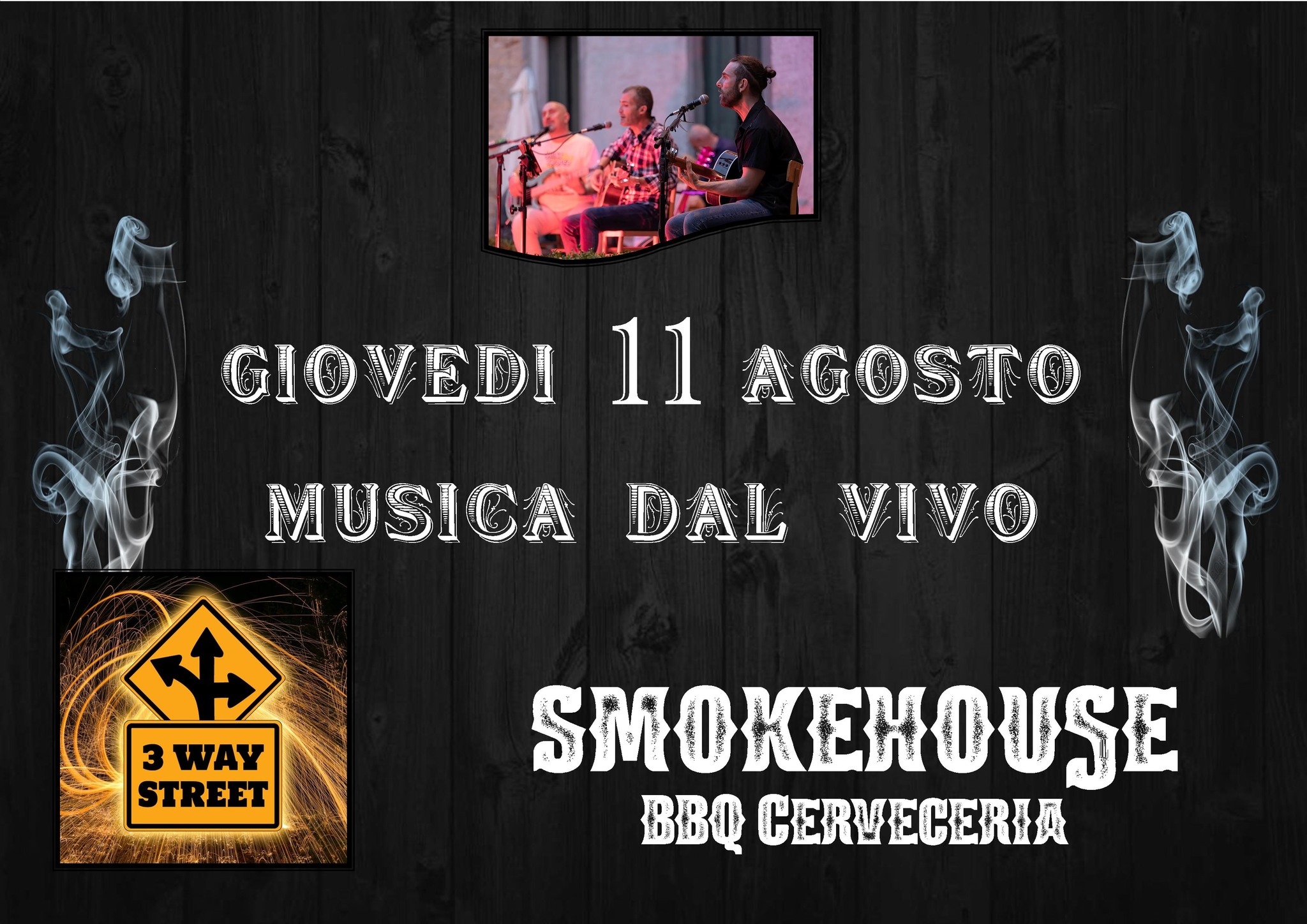 Musica da Vivo in SmokeHouse BBQ Cerveceria - 3 Way Street