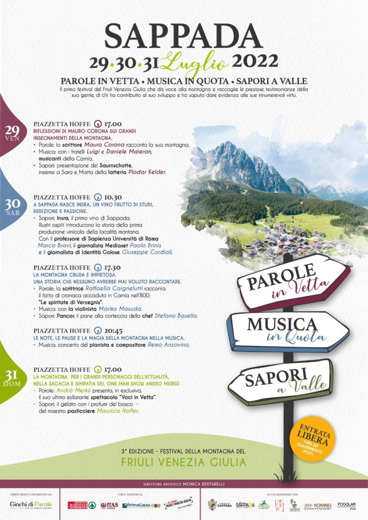 Parole in vetta, musica in quota, sapori a valle - Programma