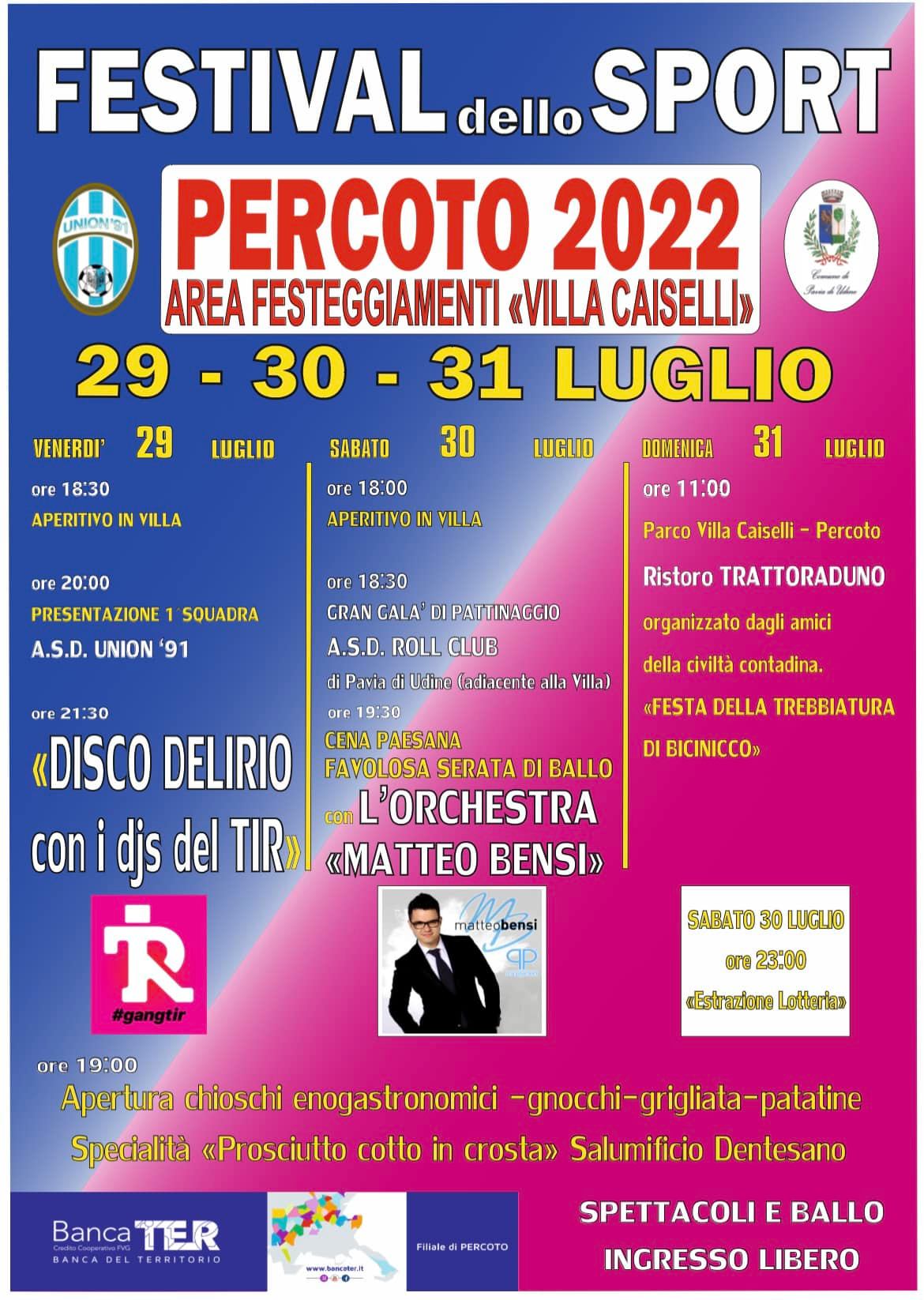 PERCOTO il FESTIVAL DELLO SPORT 2022