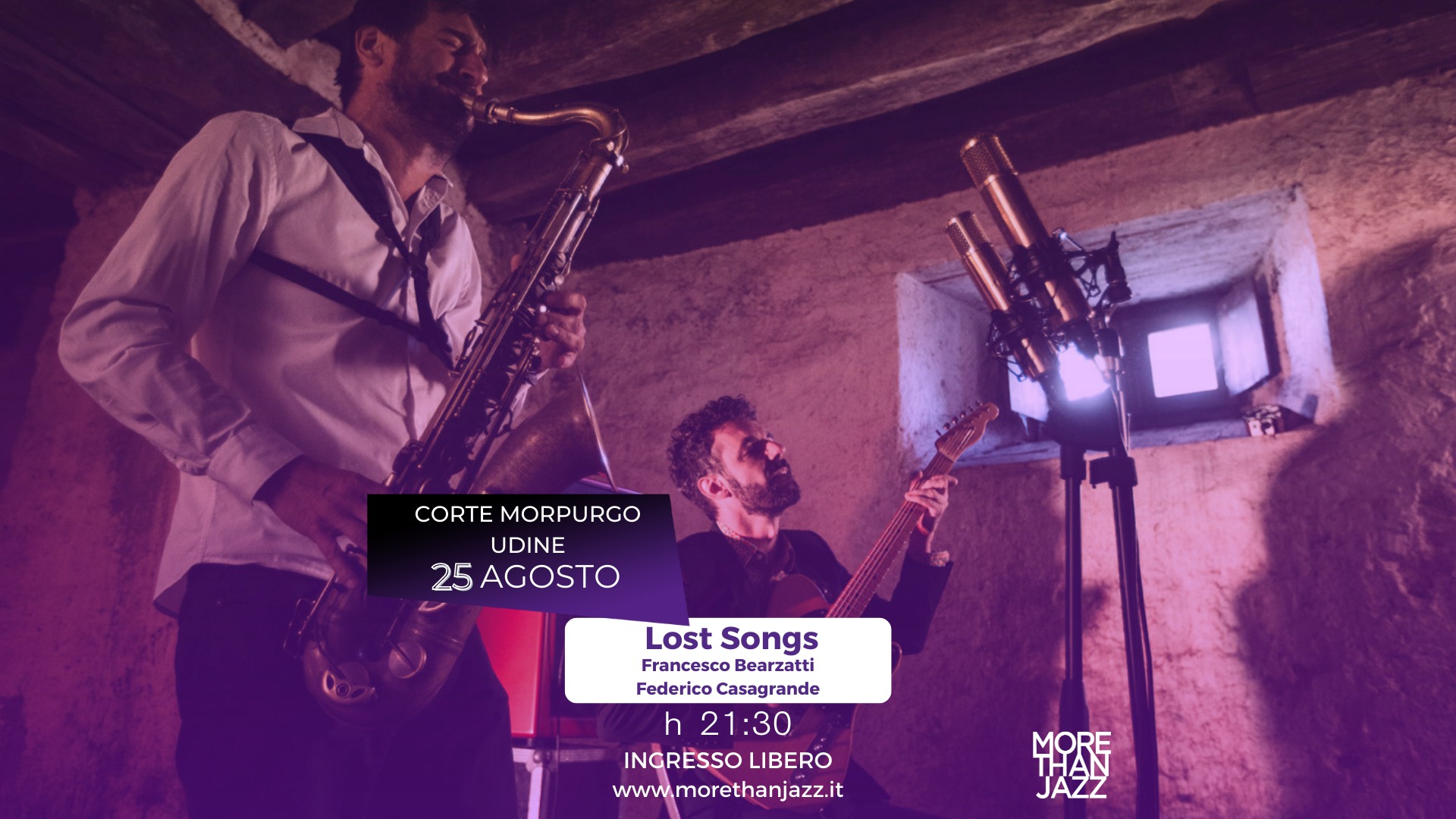 Lost Songs, Francesco Bearzatti e Federico Casagrande , More Than Jazz 2022,Udine