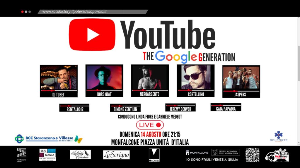 YouTube, The Google Generation, Rock History, Il Potere della Parola