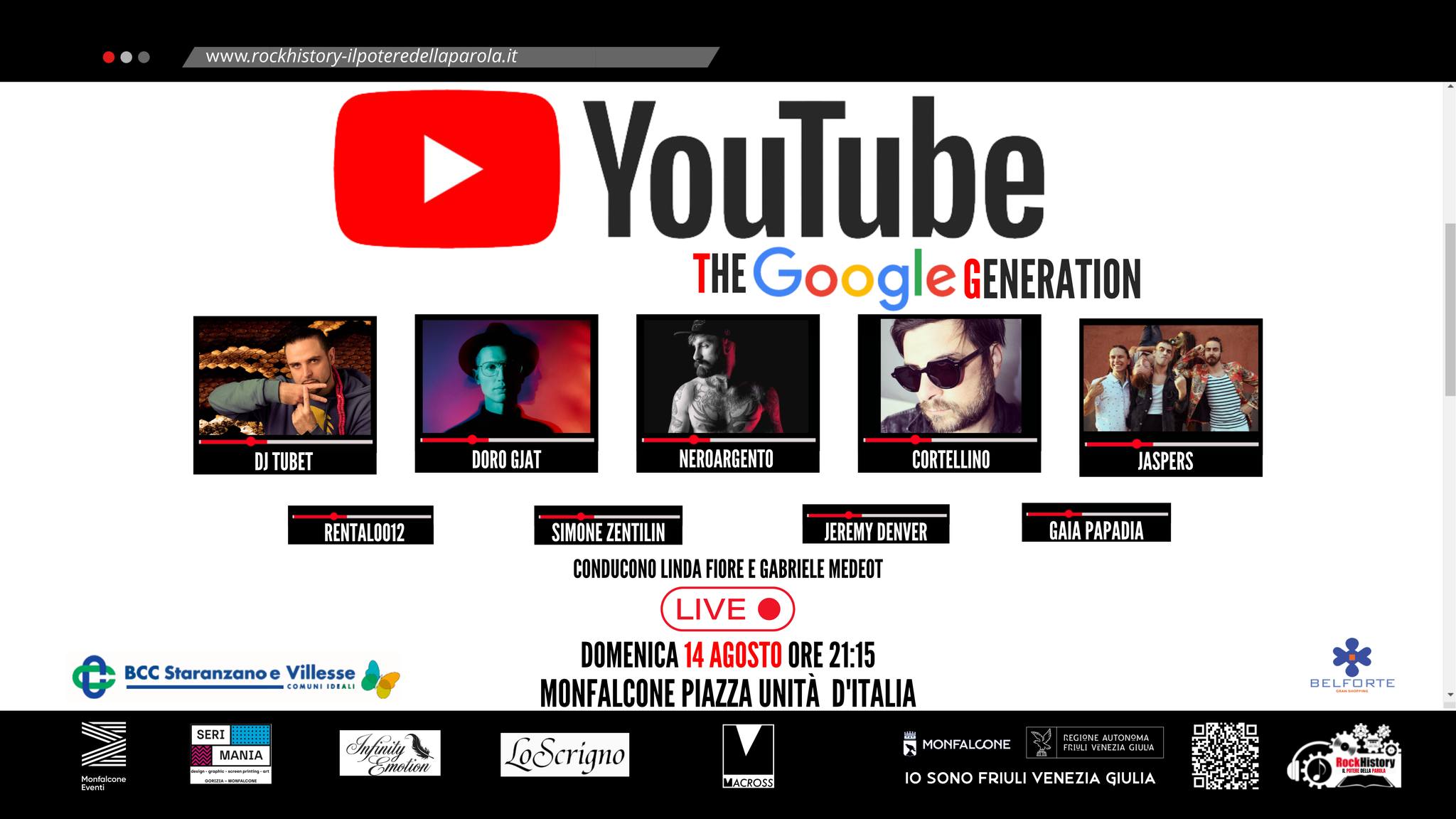 YouTube, The Google Generation, Rock History, Il Potere della Parola
