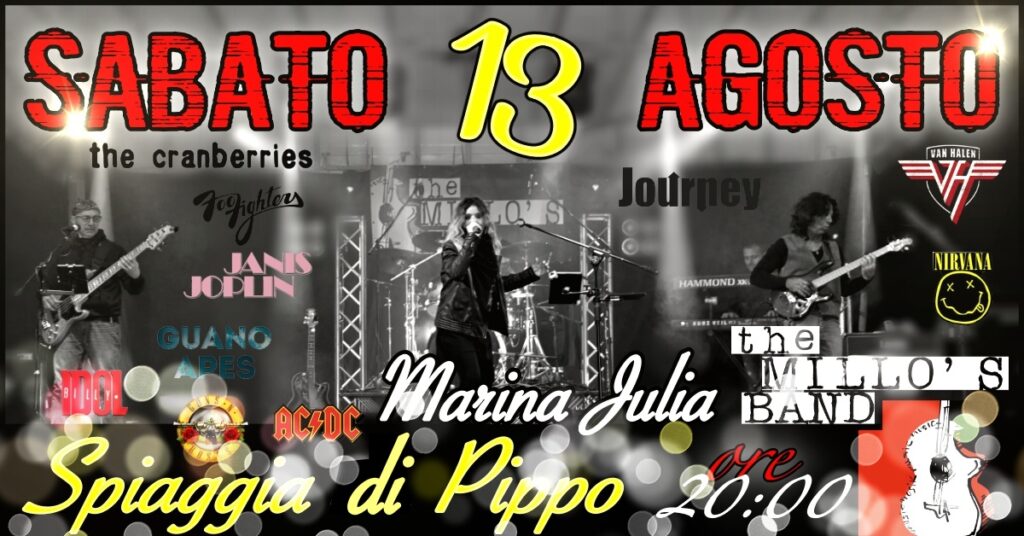 THE MILLO'S BAND IN SPIAGGIA DA PIPPO, MARINA JULIA