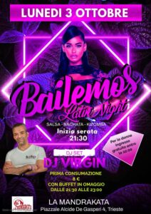 Lunedì latino a Trieste, Bailemos Latin night Lunedì latino a Trieste, Bailemos Latin night