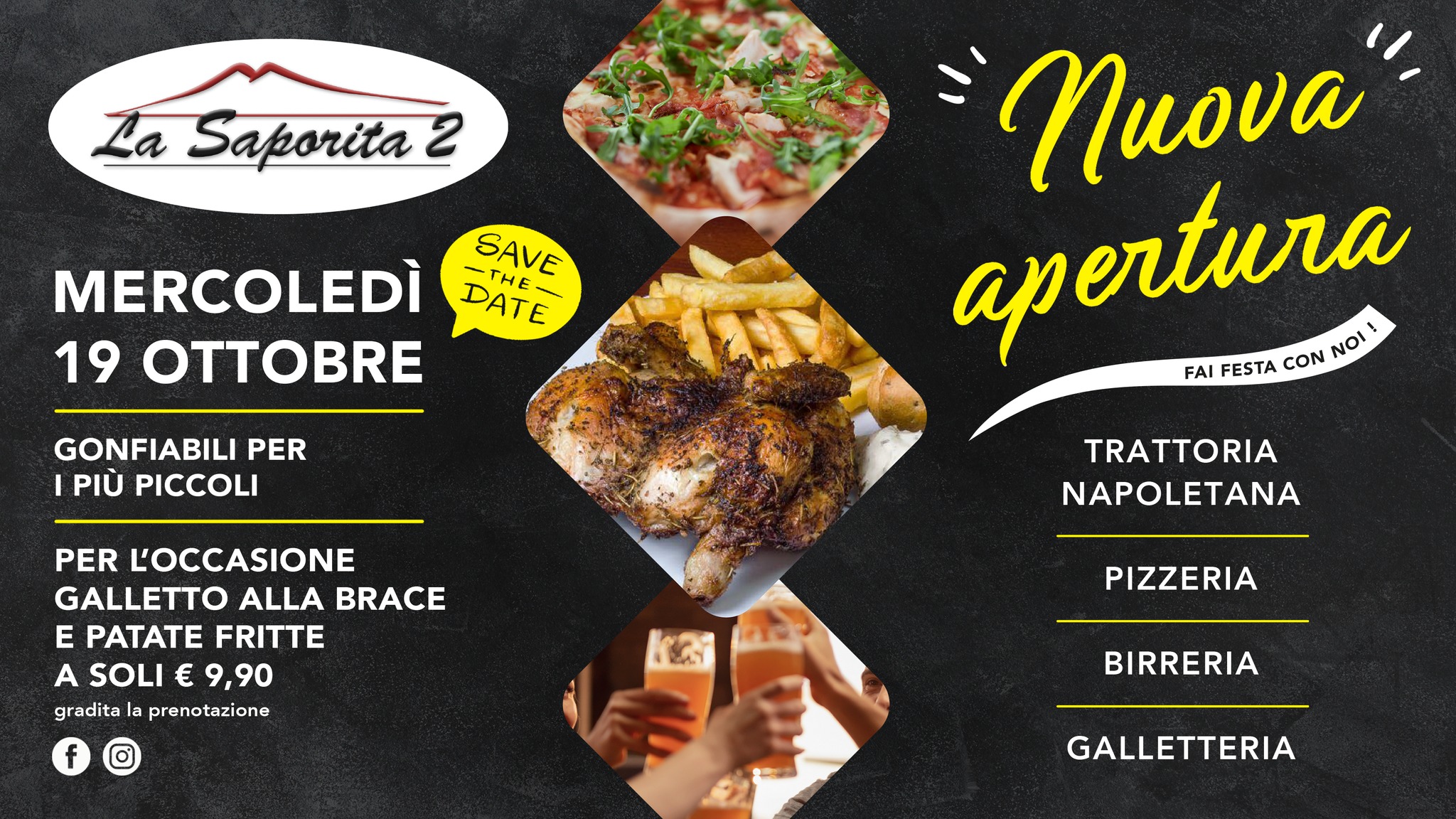 NUOVA APERTURA La Saporita 2 Trattoria - Birreria - Pizzeria - Galletteria a LATISANA