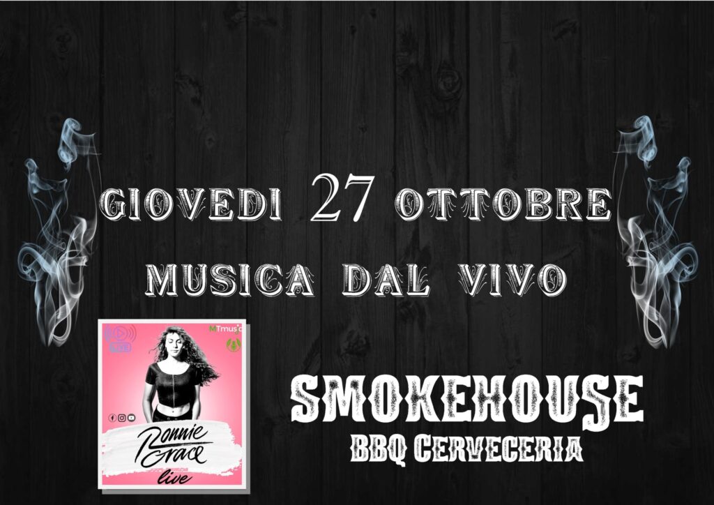 Musica dal Vivo in SmokeHouse BBQ Cerveceria - Ronnie Grace Live - Musica dal Vivo in SmokeHouse BBQ Cerveceria - Ronnie Grace Live