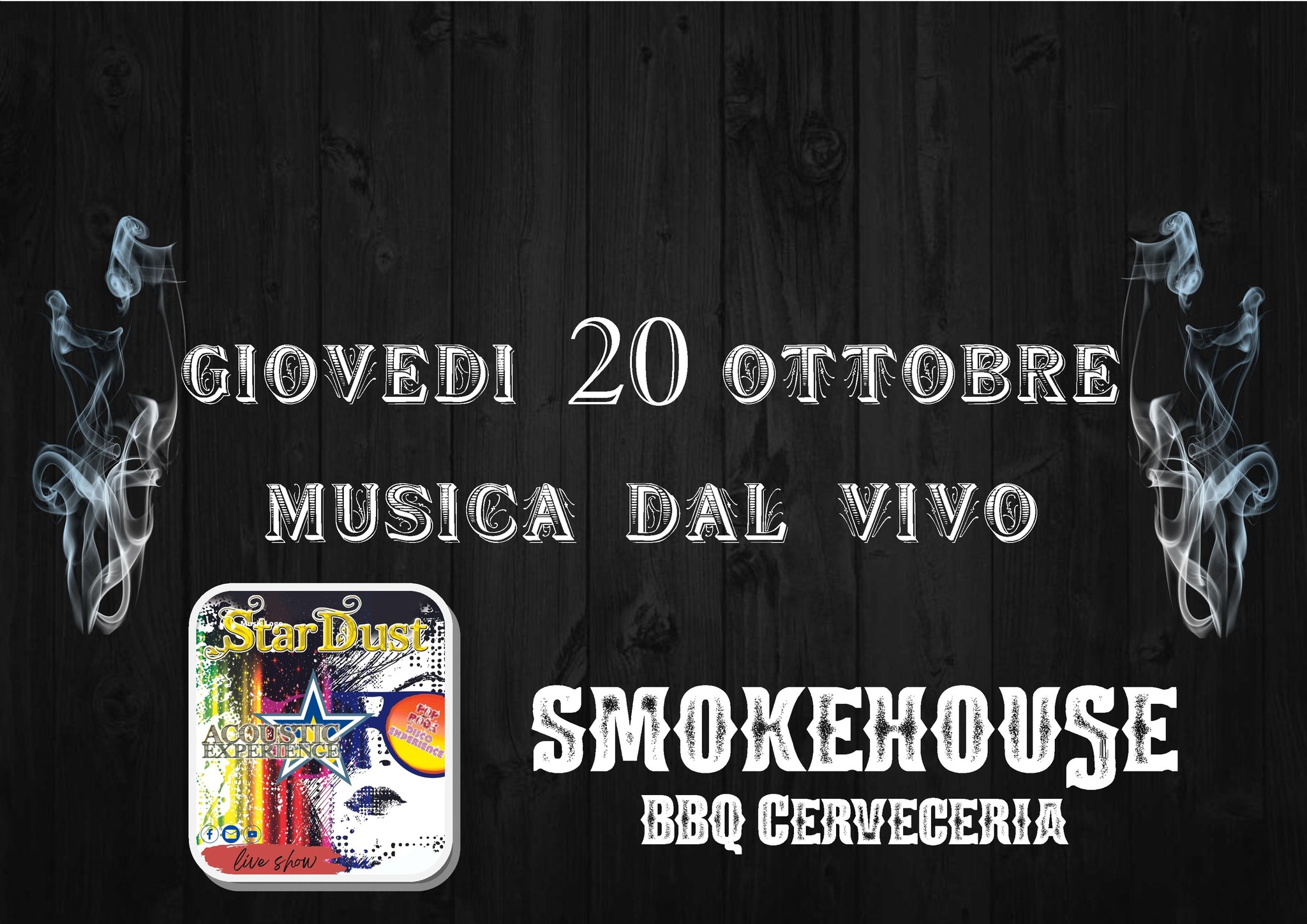 Musica dal Vivo in SmokeHouse BBQ Cerveceria - StarDust Acoustic Experience