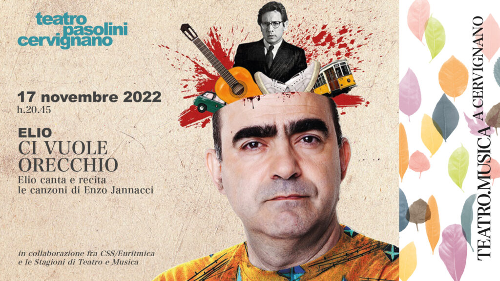 ELIO canta e recita ENZO JANNACCI: Ci vuole orecchio al Teatro Pasolini