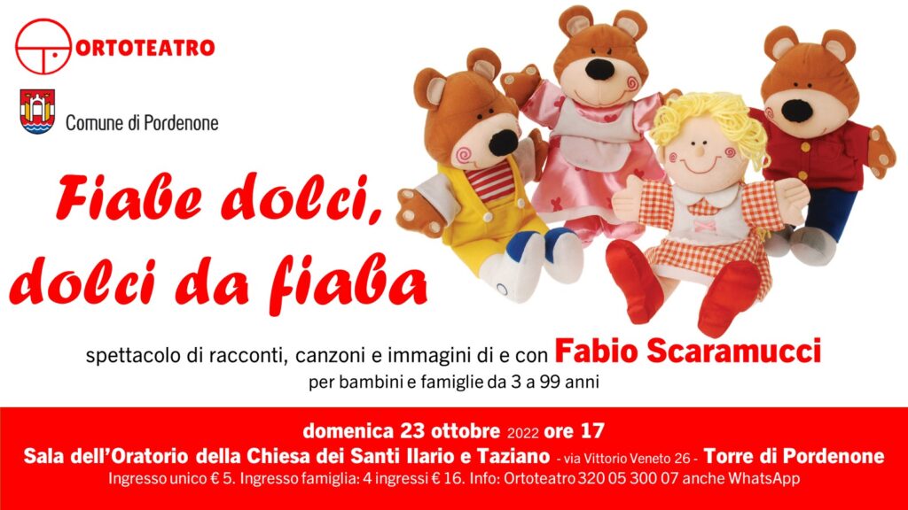 Ortoteatro,FIABE DOLCI, DOLCI DA FIABA, pordenone