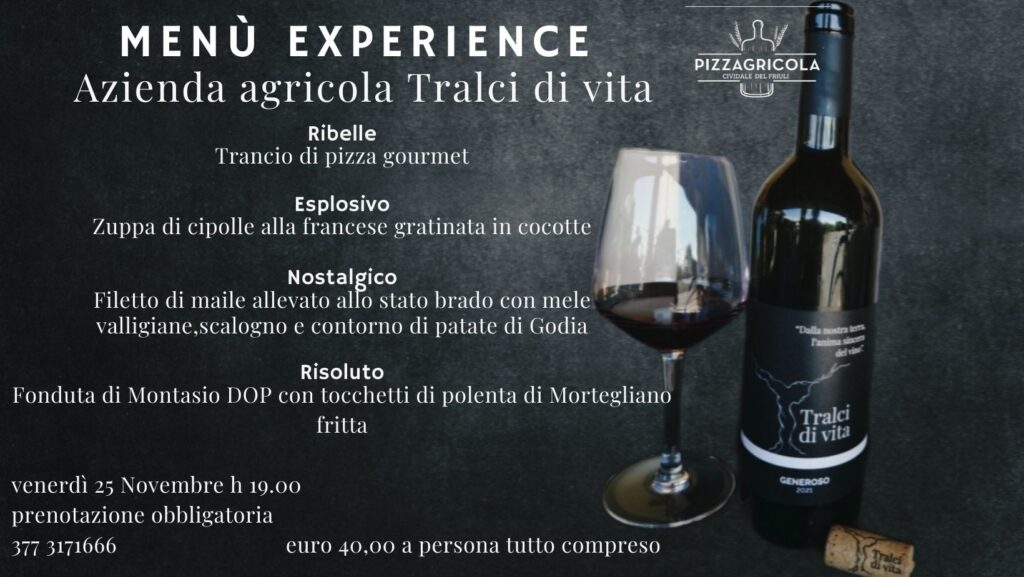 CENA CON LE AZIENDE AGRICOLE Az.agricola Tralci di vita - CENA CON LE AZIENDE AGRICOLE Az.agricola Tralci di vita