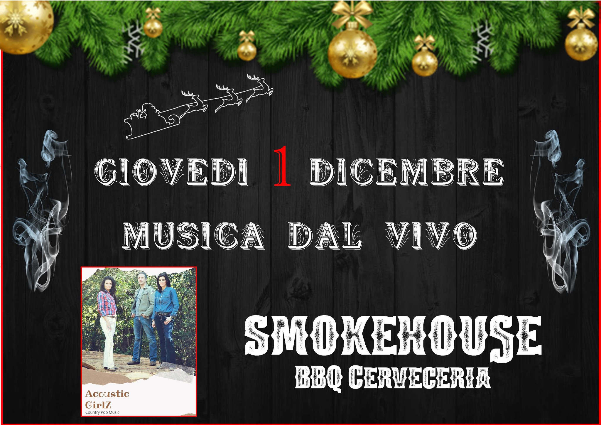 MUSICA DAL VIVO in SmokeHouse BBQ Cerveceria - ACOUSTIC GIRLZ