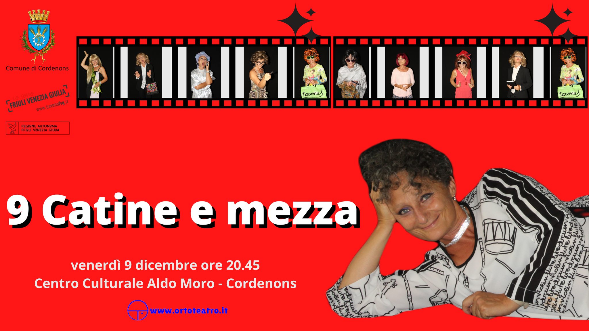A Cordenons 9 CATINE E MEZZA, Spettacolo in Friulano/Italiano