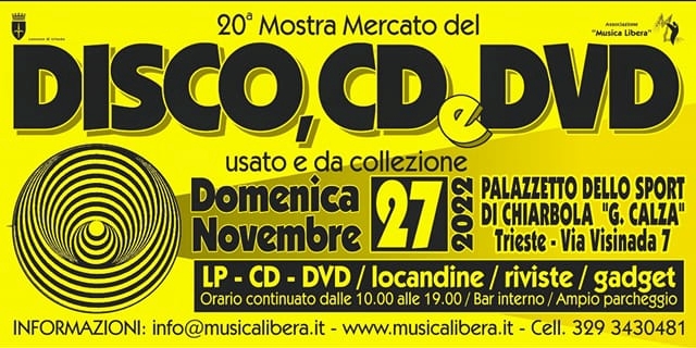 20^ Mostra mercato del Disco usato e da collezione a Trieste