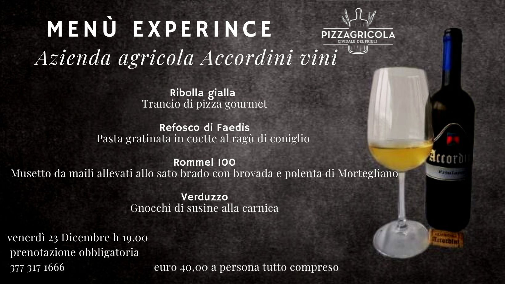 A CENA CON LE AZIENDE AGRICOLE Az.agricola Acordini vini A CENA CON LE AZIENDE AGRICOLE Az.agricola Acordini vini