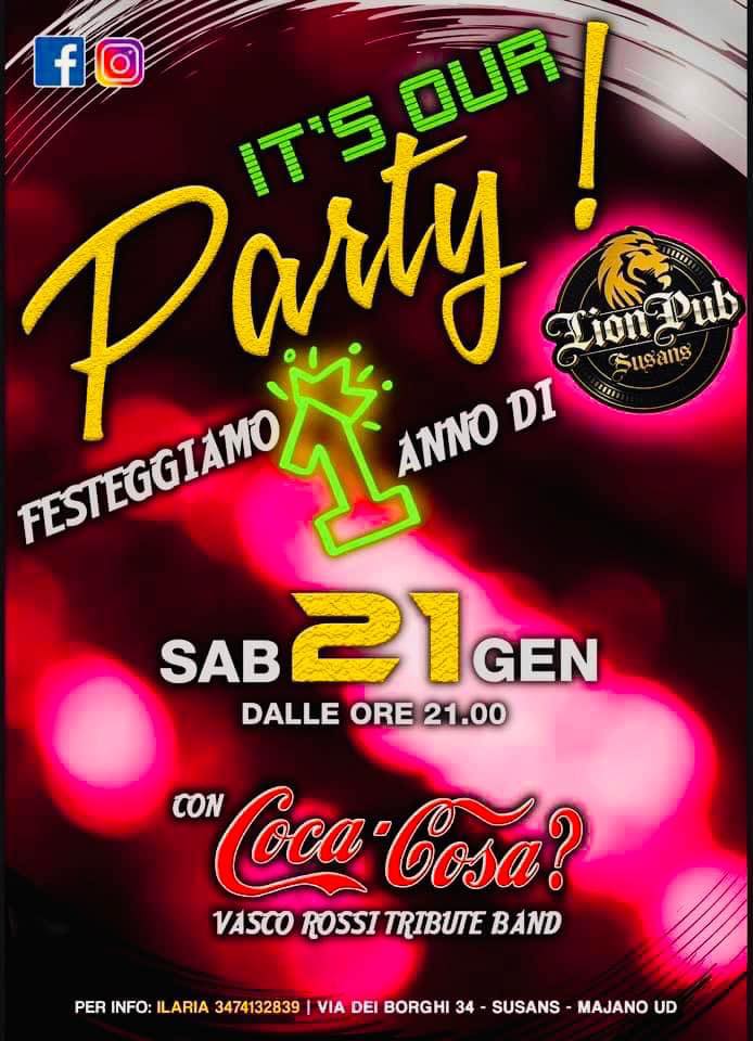 Coca Cosa? Buon Compleanno LION Pub