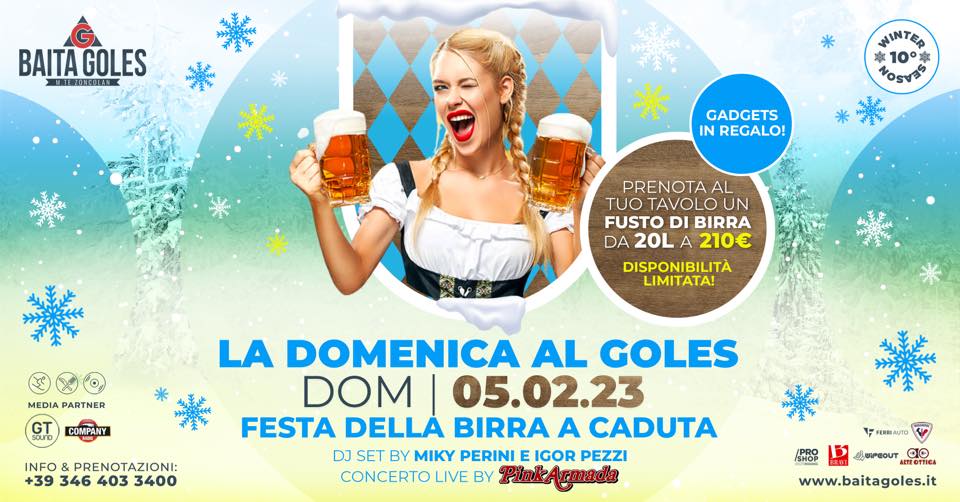 FESTA DELLA BIRRA A CADUTA | LA DOMENICA AL GOLES