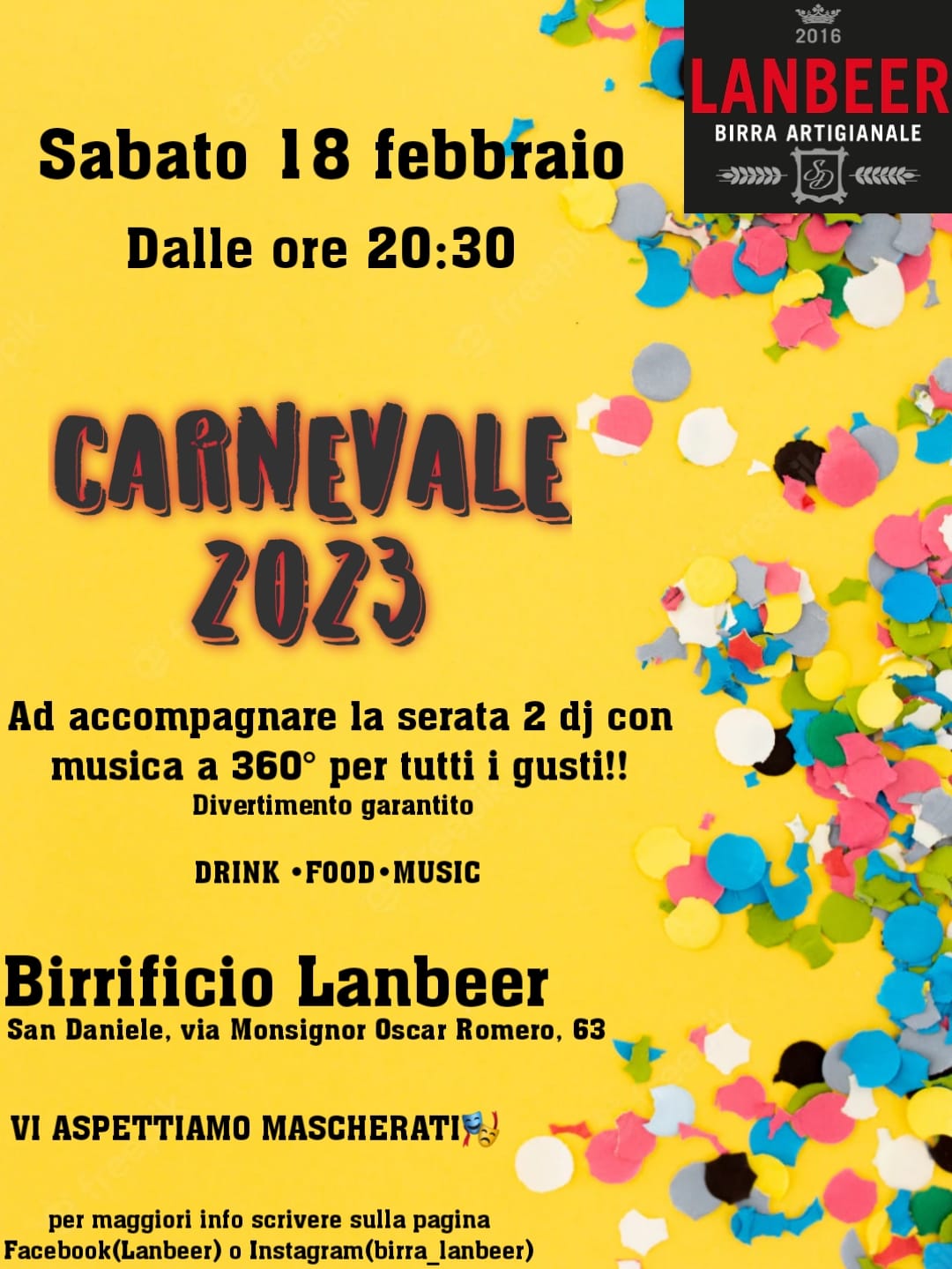 CARNEVALE LANBEER 2023, san daniele del friuli