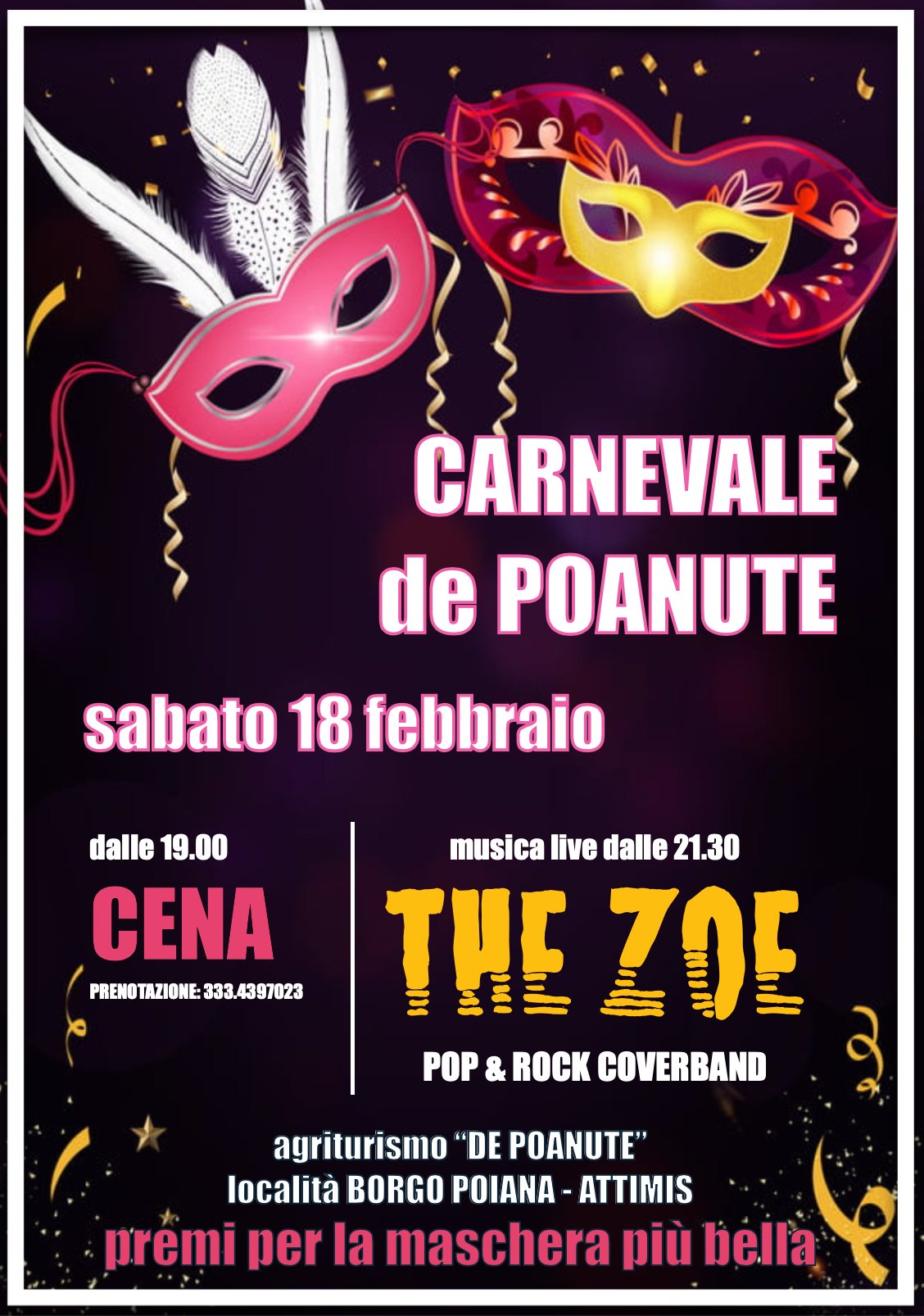THE ZOE live, POANUTE, Attimis