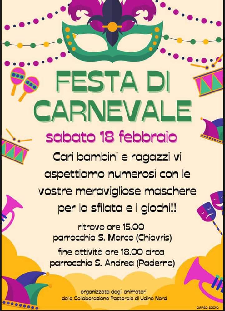 FESTA DI CARNEVALE - Parrocchia di Paderno
