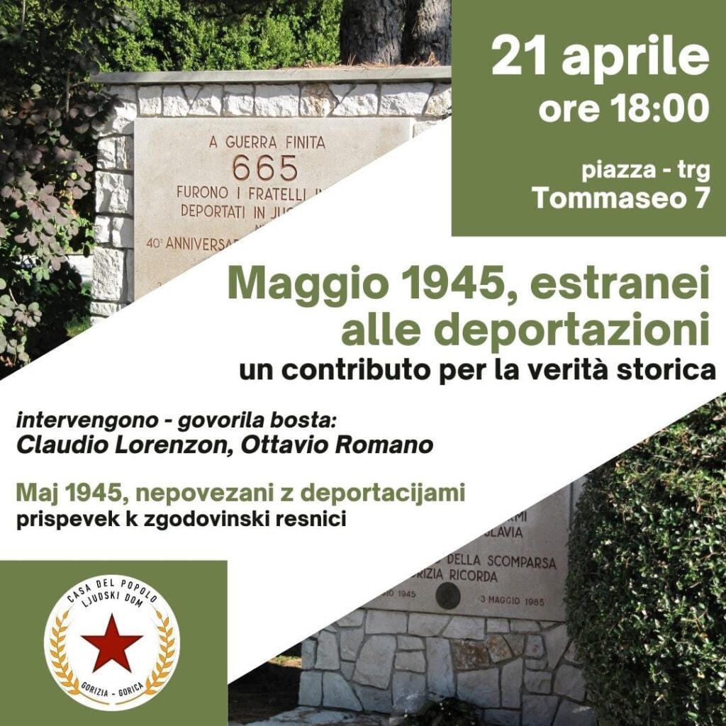 Maggio 1945, estranei alle deportazioni - Maj 1945, nepovezani z deportacijami - Maggio 1945, estranei alle deportazioni, gorizia