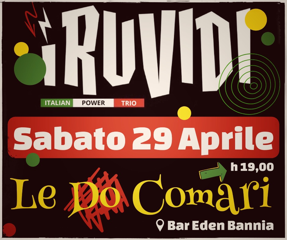 APERITIVO 100% ITALIANO, iRuvidiLive, LeDoComari, Bannia