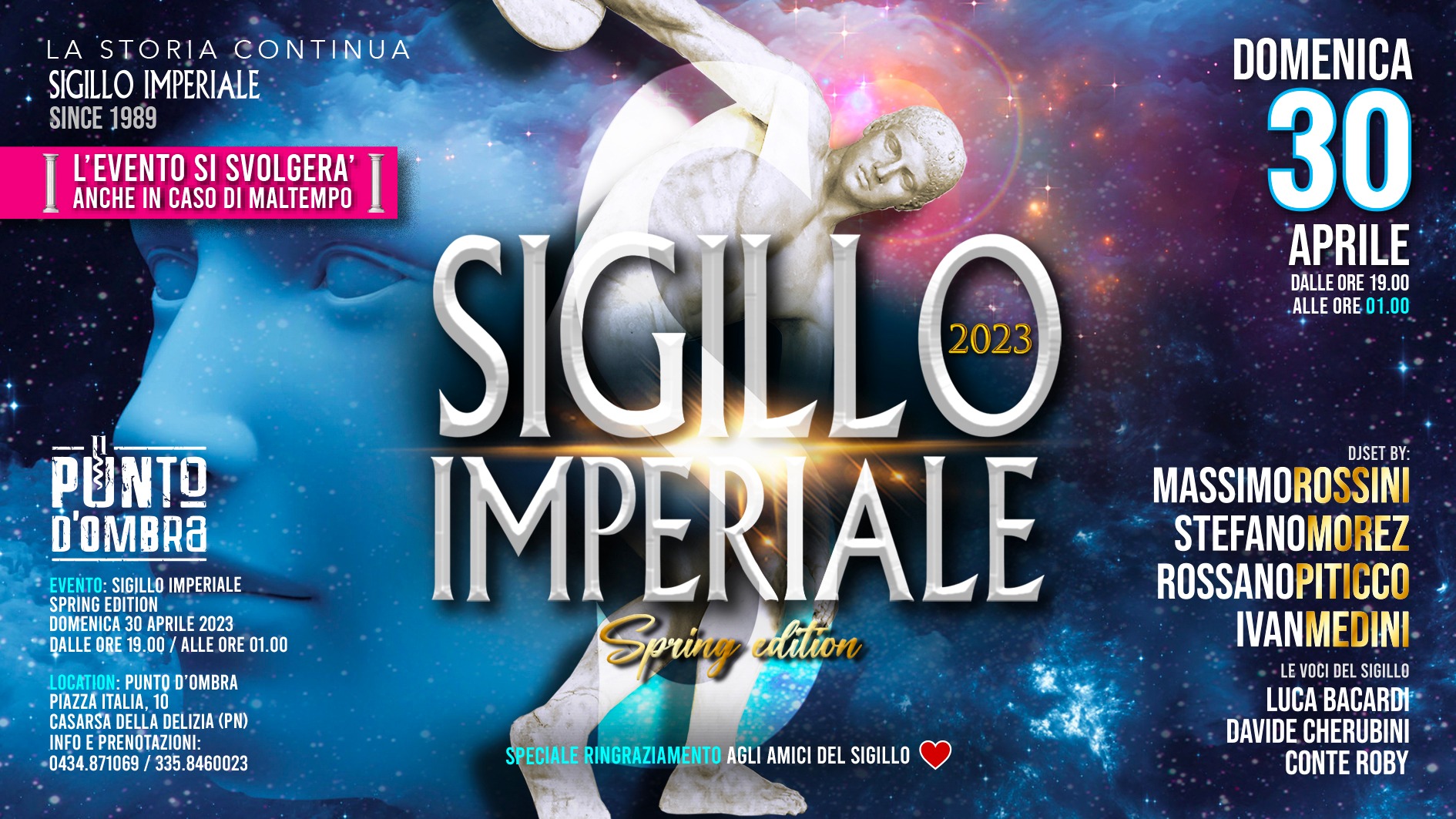 SIGILLO IMPERIALE Spring Edition 2023, Punto d’Ombra, Casarsa della Delizia SIGILLO IMPERIALE Spring Edition 2023, Punto d'Ombra, Casarsa della Delizia