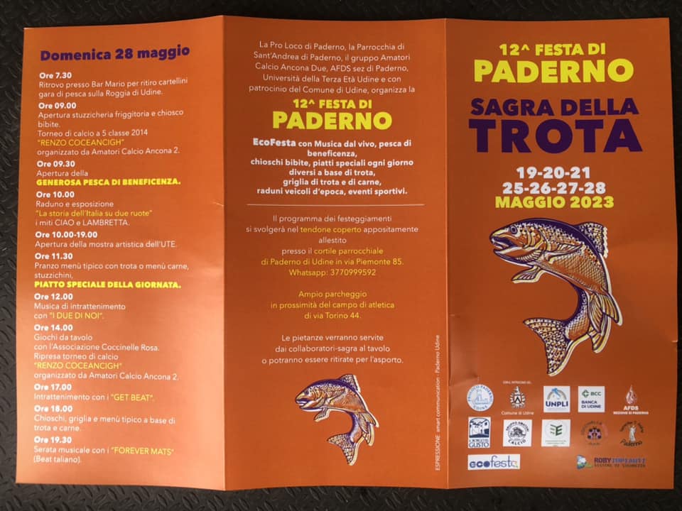 12^festa di Paderno, Sagra della trota, Udine, Radio Gioconda, Battito Italiano 