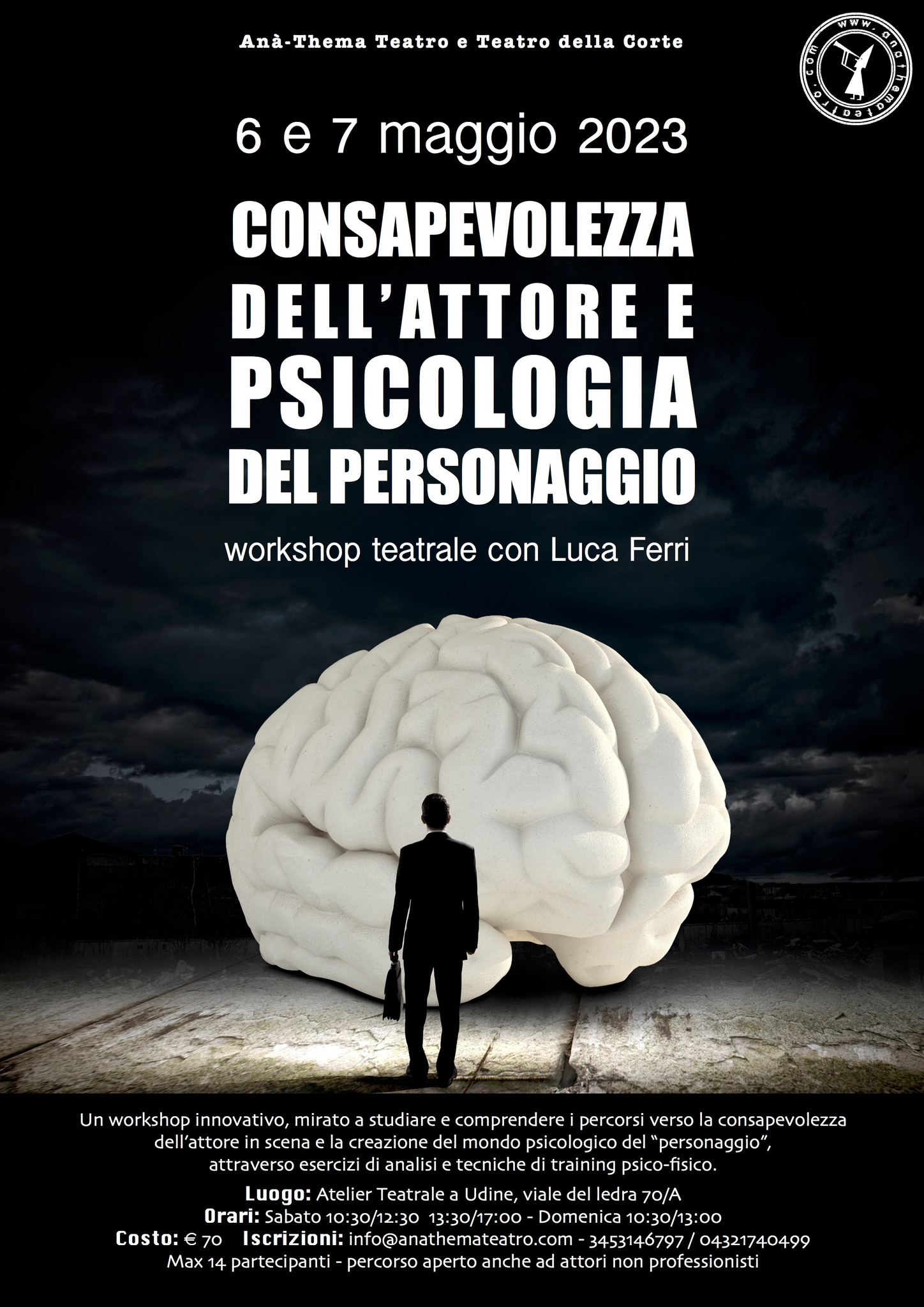 Workshop Teatrale CONSAPEVOLEZZA DELL'ATTORE E PSICOLOGIA DEL PERSONAGGIO - EventiFVG.it