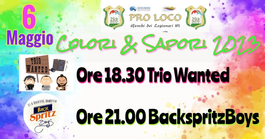 Trio Wanted Live a Colori e Sapori 2023 - EventiFVG.it