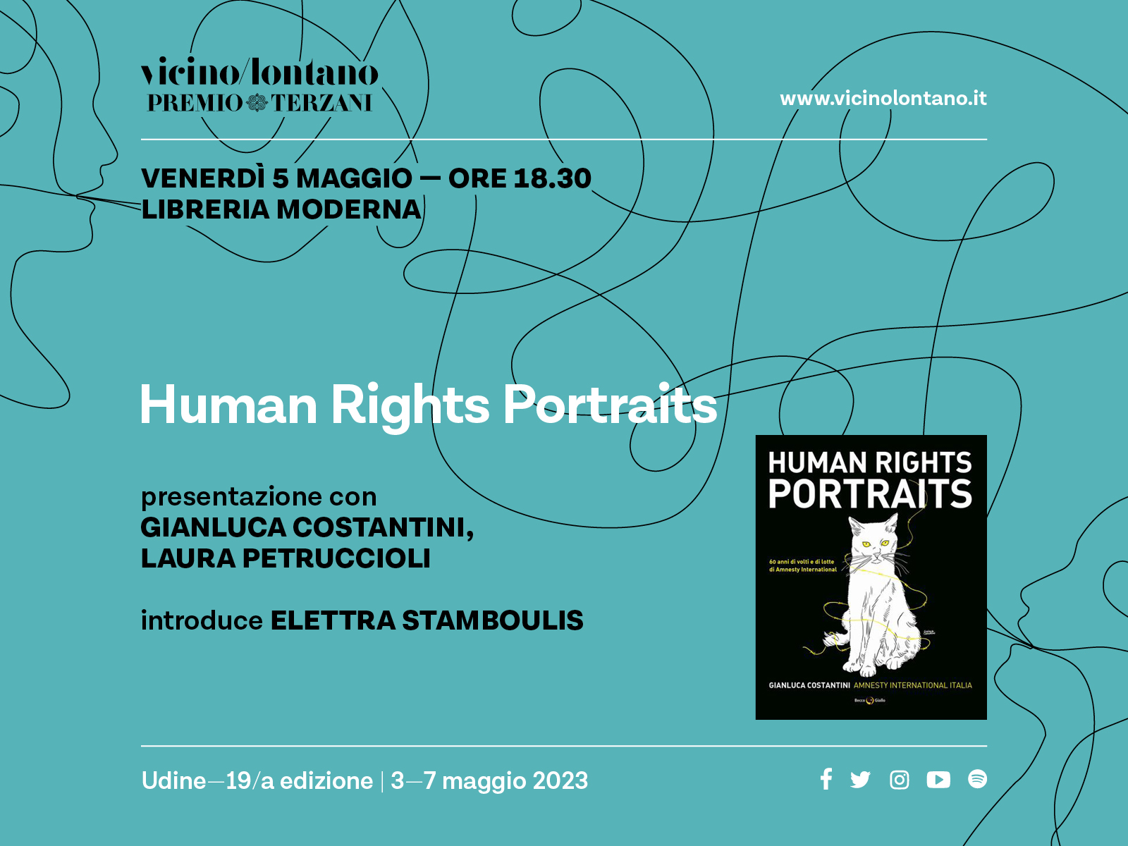 Human Rights Portraits - Gianluca Costantini e Laura Petruccioli con Elettra Stamboulis