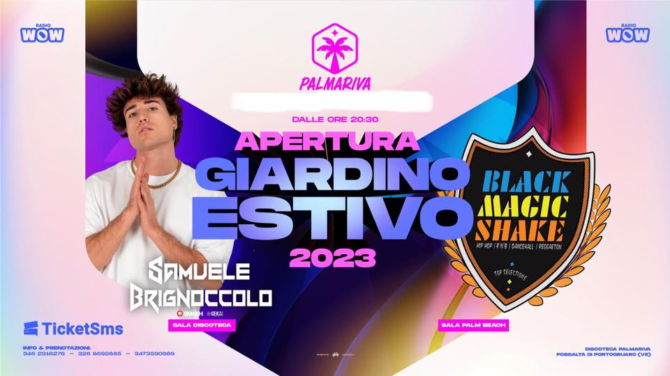 APERTURA GIARDINO ESTIVO - Guest: Samuele Brignoccolo & Black Magic Shake - EventiFVG.it