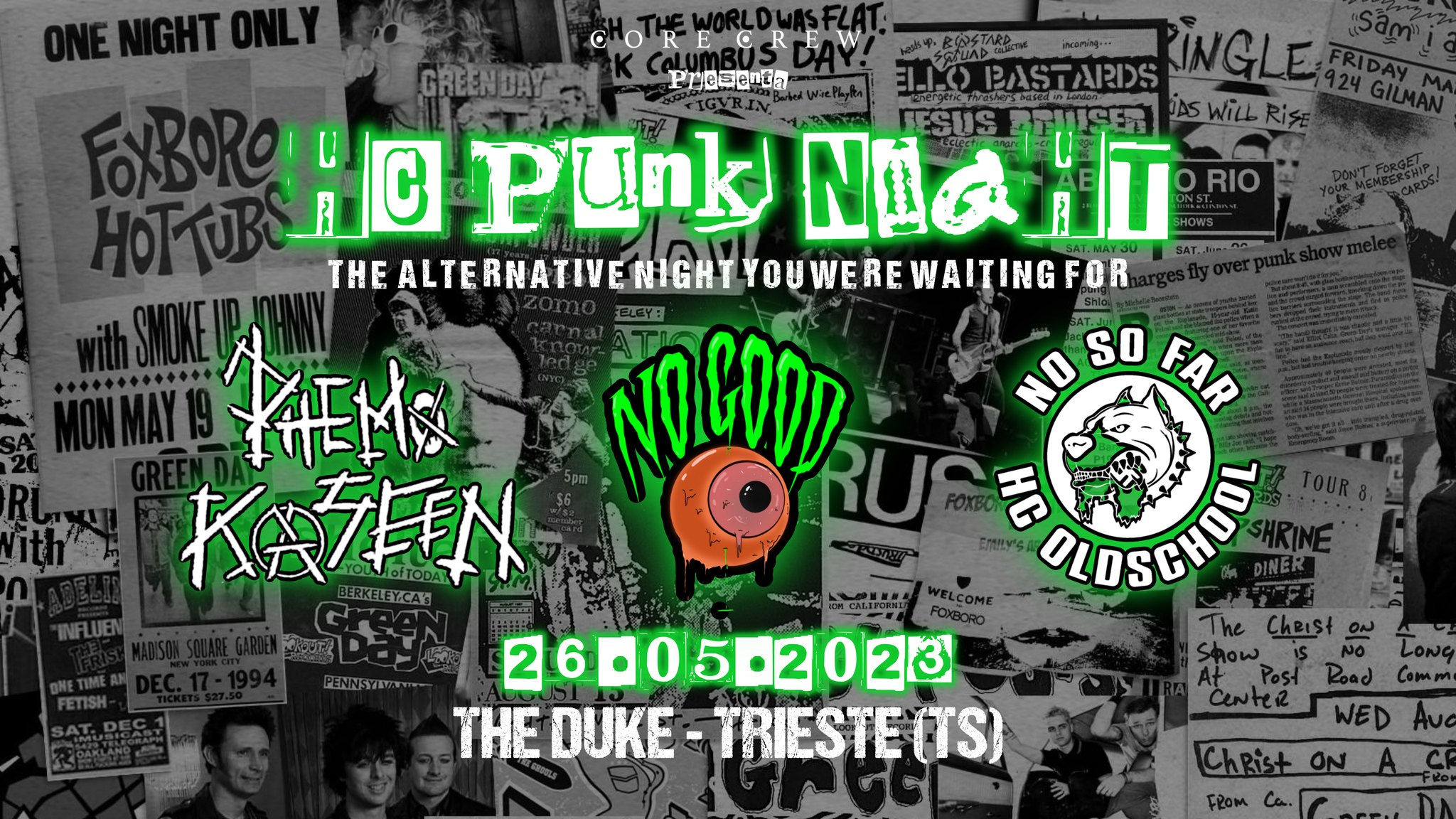 HC PUNK NIGHT w/ No good, Phemo kaseen, No so far @The Duke, Trieste (TS) - EventiFVG.it