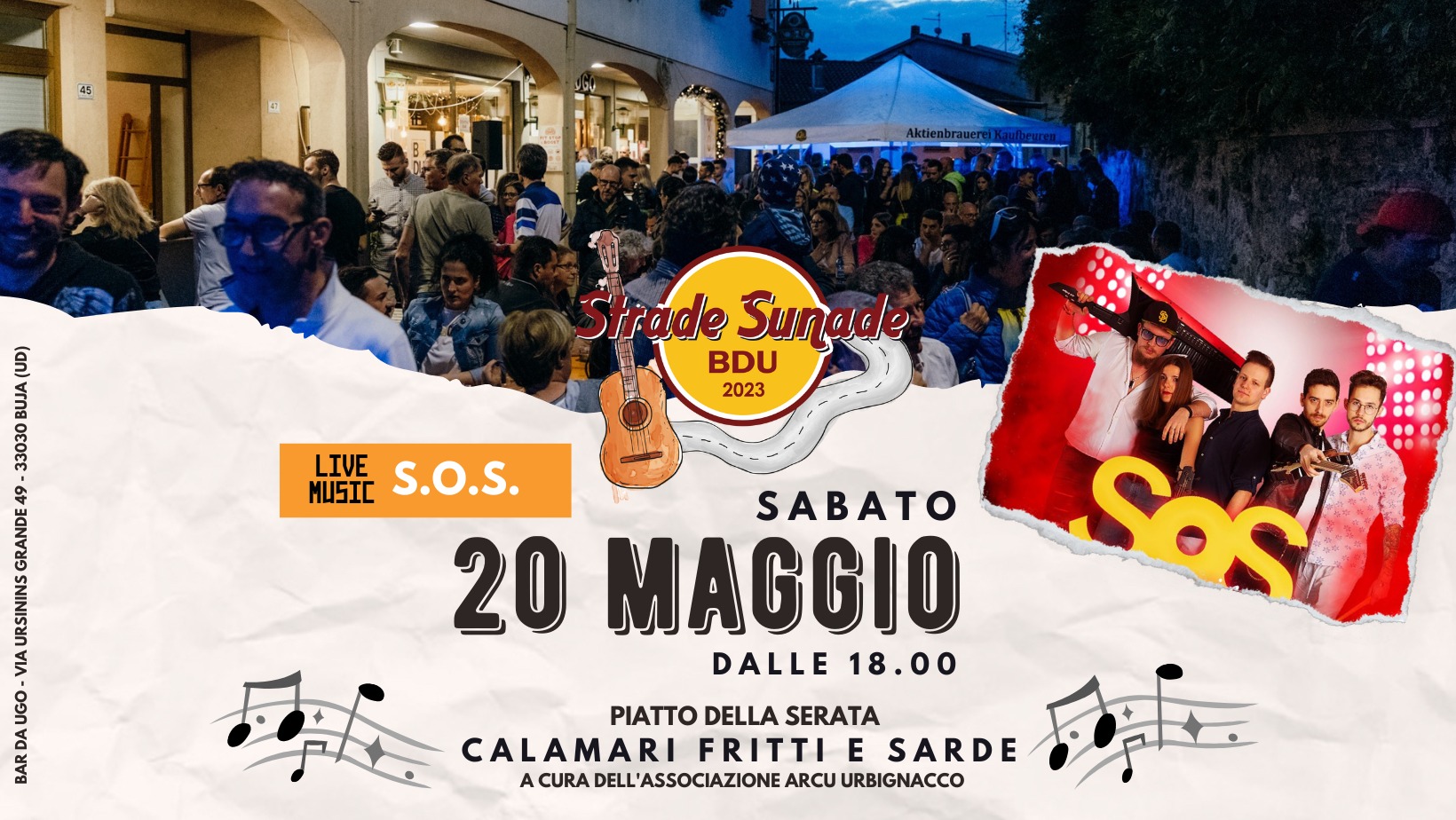 STRADE SUNADE | sab 20 maggio 2023 | BarDaUgo - STRADE SUNADE | sab 20 maggio 2023 | BarDaUgo - EventiFVG.it