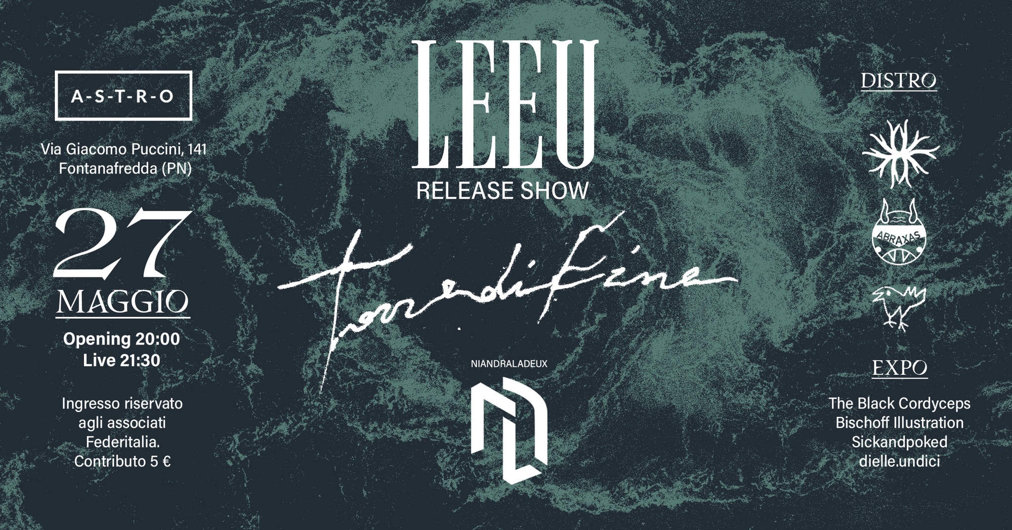 // LEEU release show + Torre di fine + Niandra la deux - EventiFVG.it
