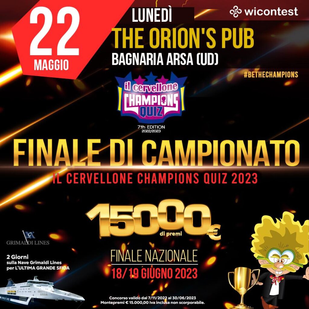 Il cervellone al The Orion’s - Pub & Beer BQ - Sevegliano - Udine - EventiFVG.it