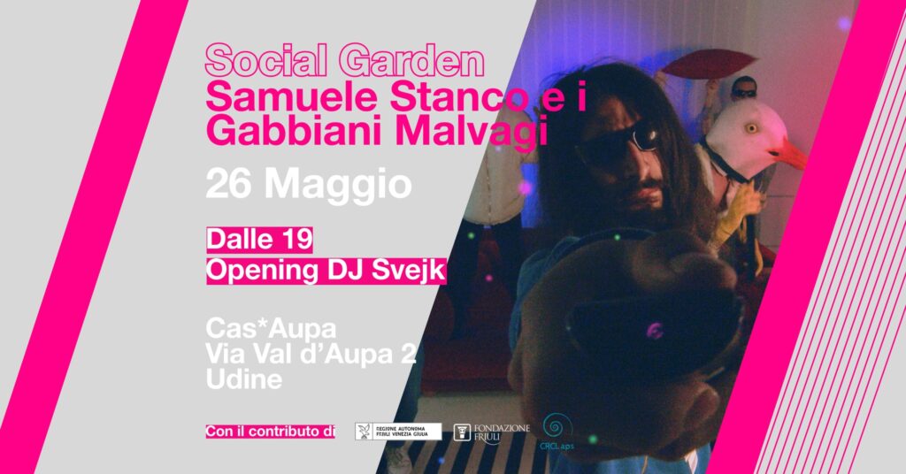Samuele Stanco e i Gabbiani Malvagi | Social Garden 2023 - Samuele Stanco e i Gabbiani Malvagi | Social Garden 2023 - EventiFVG.it