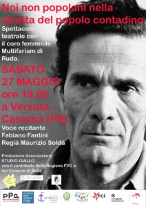 “NOI, NON POPOLANI, NELLA STRETTA DEL POPOLO CONTADINO”