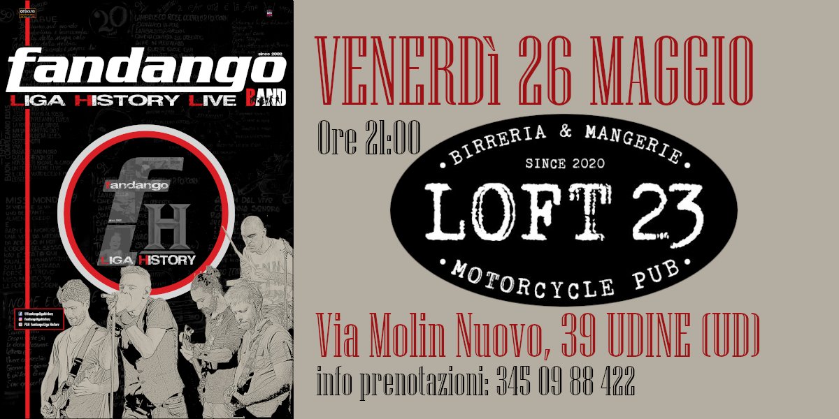 fandango LIGA History LIVE @ LOFT23 - EventiFVG.it