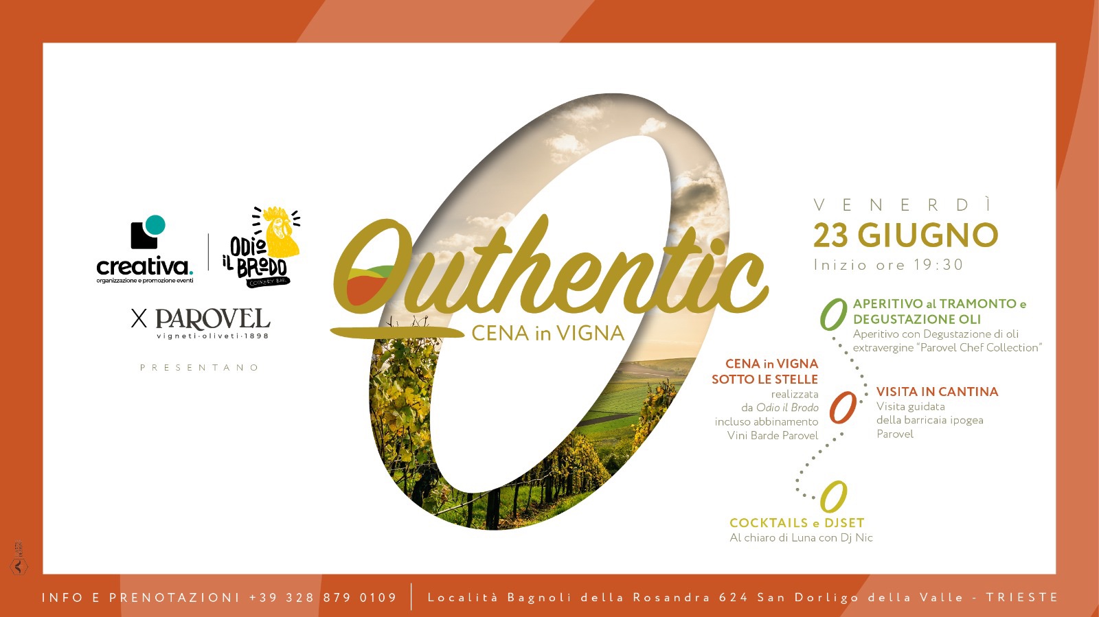 OUThentic #2 | Cena in Vigna al Chiaro di Luna - EventiFVG.it