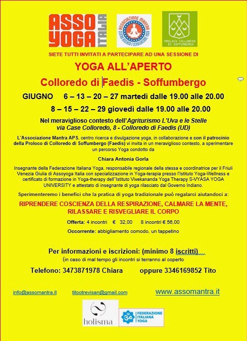 Yoga all'aperto Colloredo di Soffumbergo - EventiFVG.it