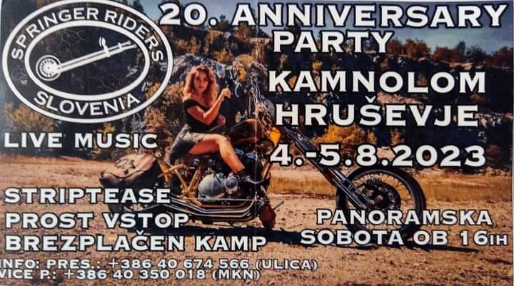 20. YEARS ON THE ROAD PARTY MK SPRINGER RIDERS - EventiFVG.it