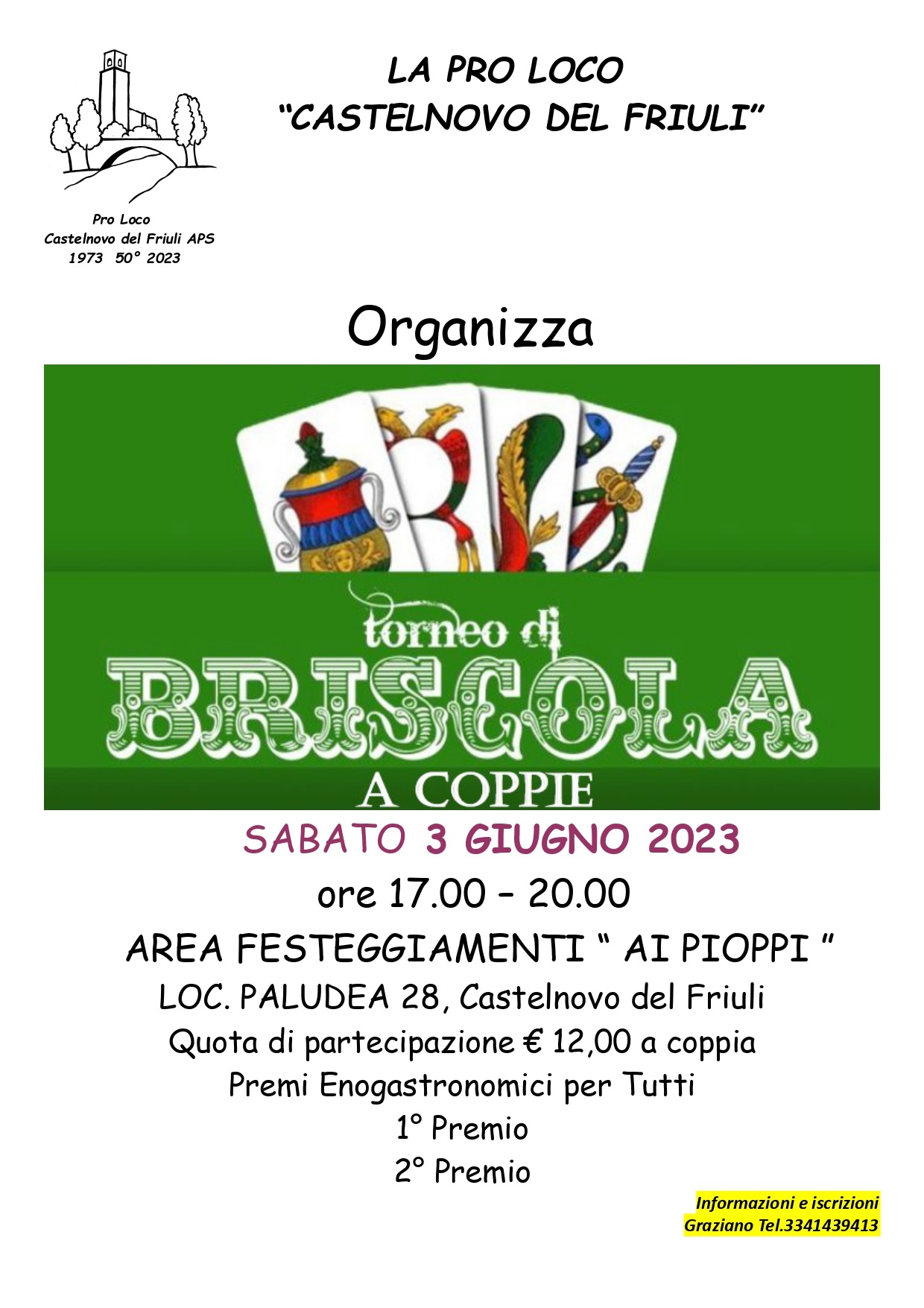TORNEO DI BRISCOLA A COPPIE - TORNEO DI BRISCOLA A COPPIE - EventiFVG.it