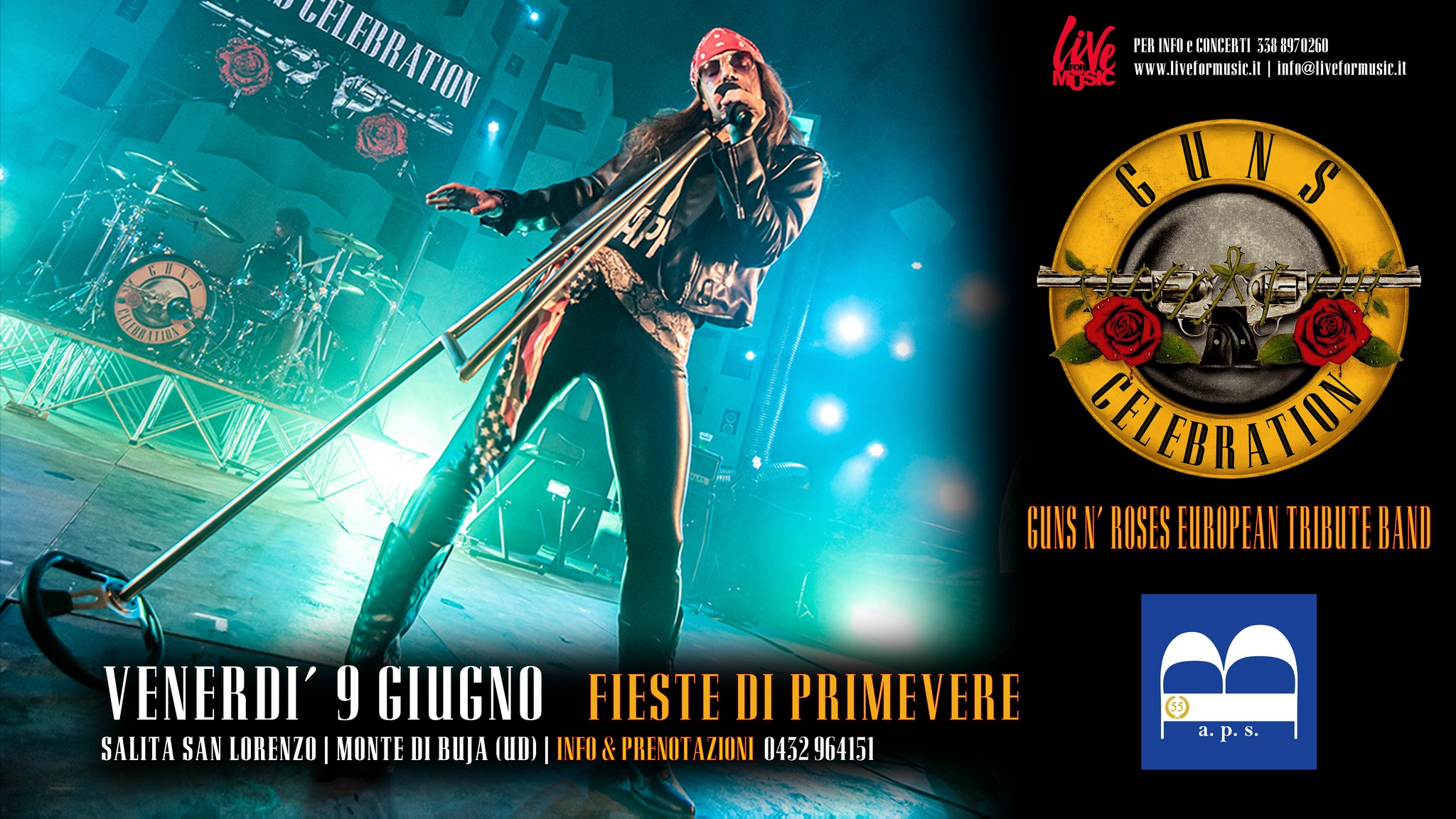 GUNS CELEBRATION - GUNS N' ROSES TRIBUTE BAND LIVE FIESTE DI PRIMEVERE - EventiFVG.it