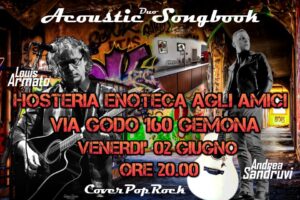 ACOUSTIC SONGBOOK DUO a Gemona. Venerdì 2 giugno